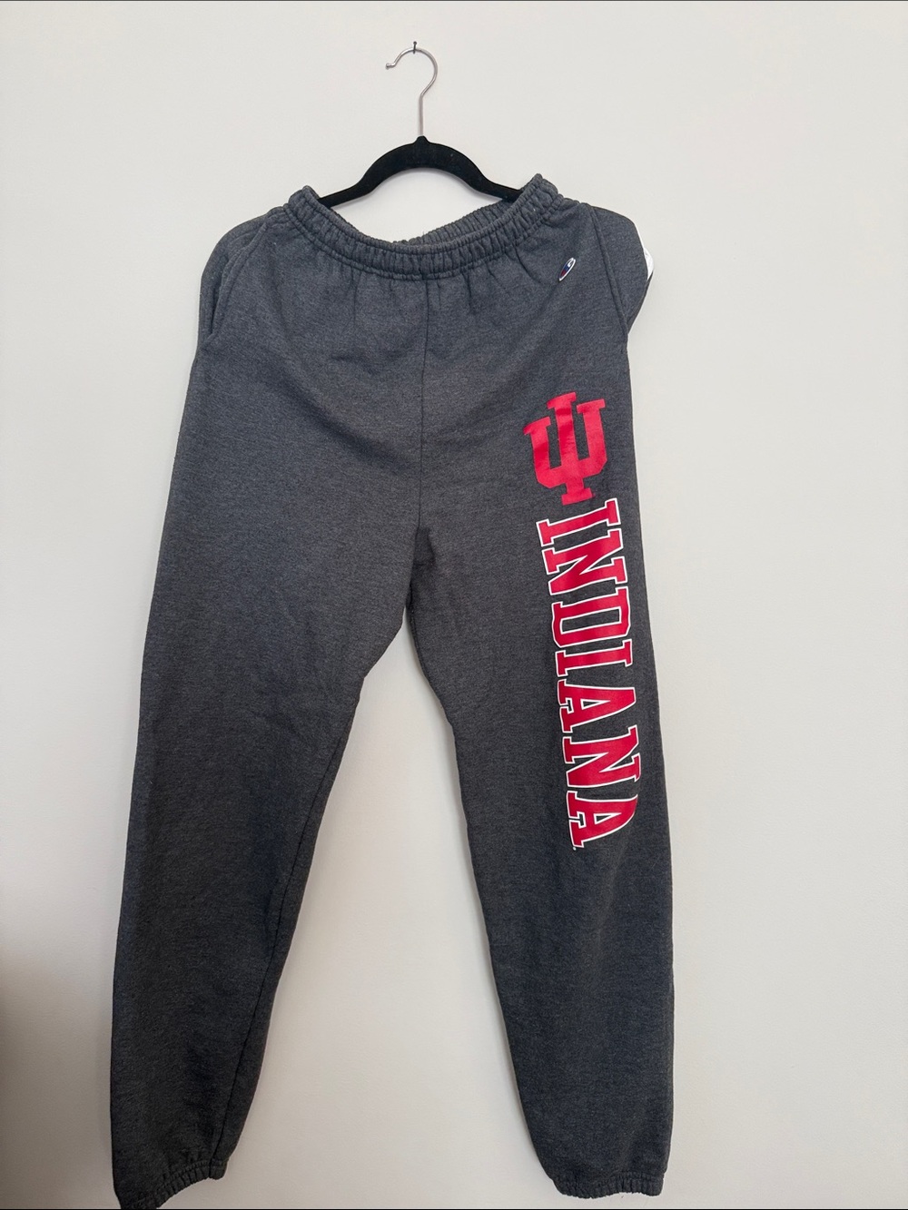 Hoosiers Champion Indiana Grey Sweatpants with Red Logo